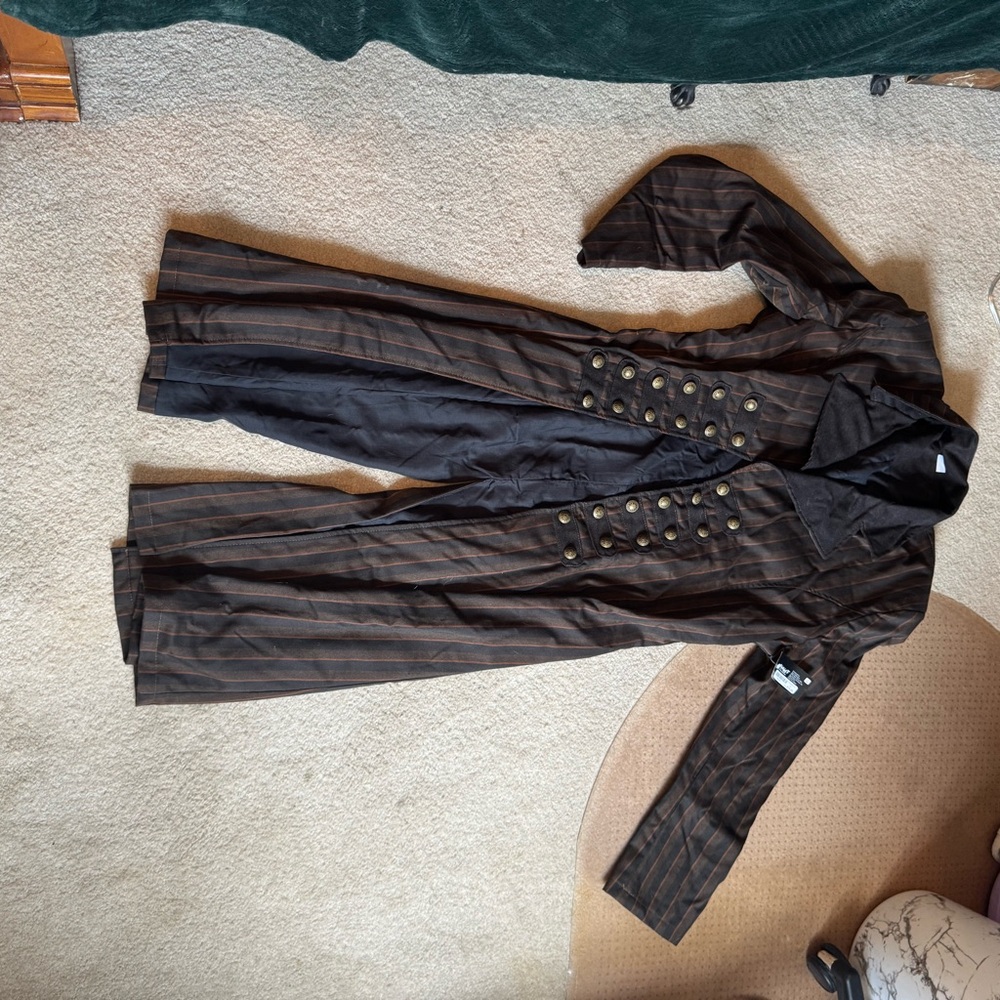 Spirit Black and Brown Striped Military Jacket